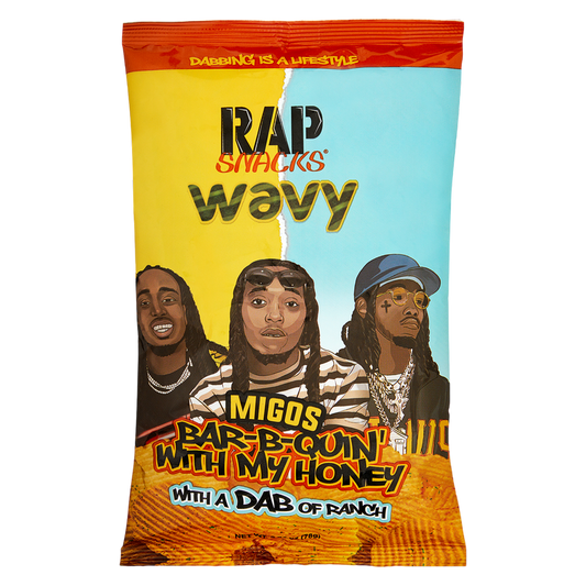 Rap Snacks Migos Bar-B-Quin' with my Honey with Ranch Wavy Chips 2.75oz