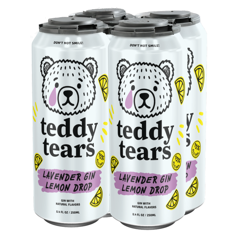 Teddy Tears Lavendar Gin Lemon Drop 4pk 250ml Can