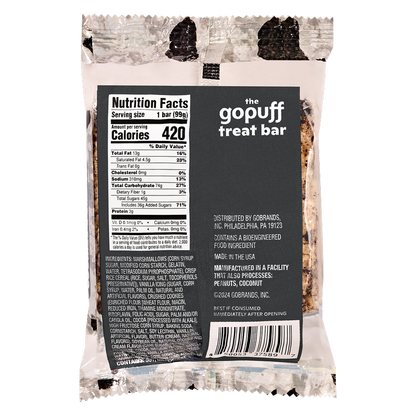 The Gopuff Cookies & Cream Crispy Treat Bar 3.5oz