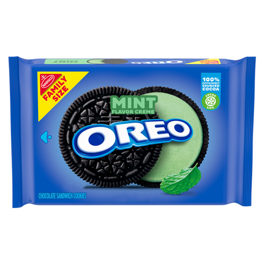 OREO Mint Chocolate Sandwich Cookies Family Size 18.71oz