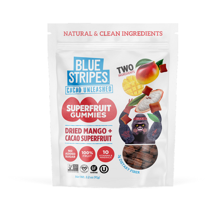 Blue Stripes Dried Cacao Fruit Mango, 3 oz