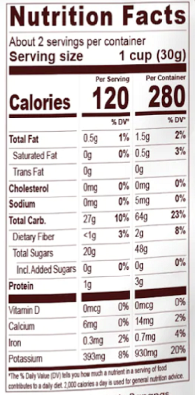 Natierra Freeze Dried Banana, 2.5oz