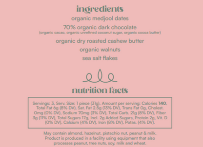 Gato Dates Chocolate Covered Dates with Cashew Butter, 3.791 oz