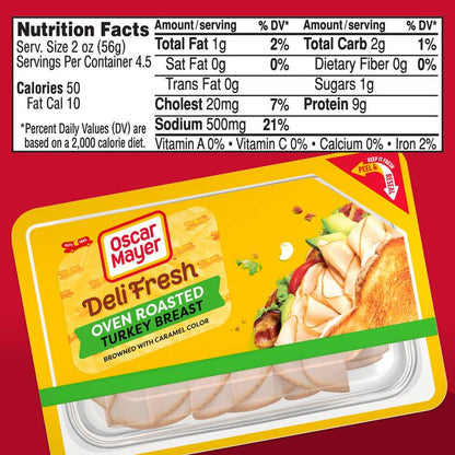 Oscar Mayer Deli Fresh Oven Roasted Turkey Breast - 9oz