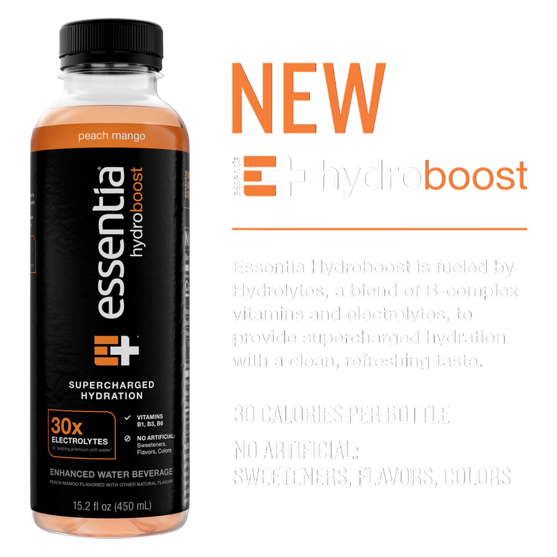 Essentia Hydroboost Mango Peach 12pk 15.2oz Bottle- XL
