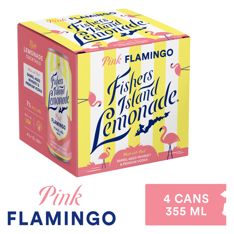 Fishers Island Lemonade Pink Flamingo 12oz 4pk 7% ABV