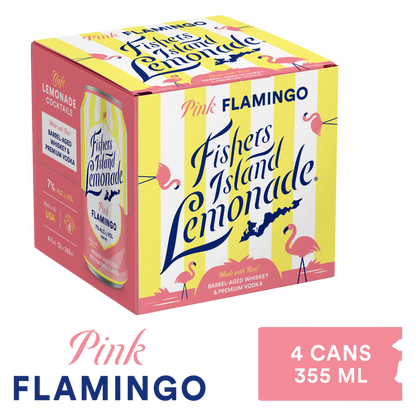 Fishers Island Lemonade Pink Flamingo 12oz 4pk 7% ABV