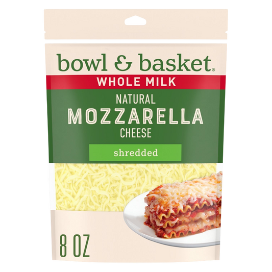Bowl & Basket Shredded Whole Milk Mozzarella Cheese - 8oz