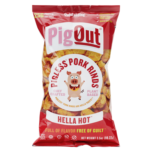 Outstanding Foods Hella Hot Pigless Pork Rinds 3.5oz