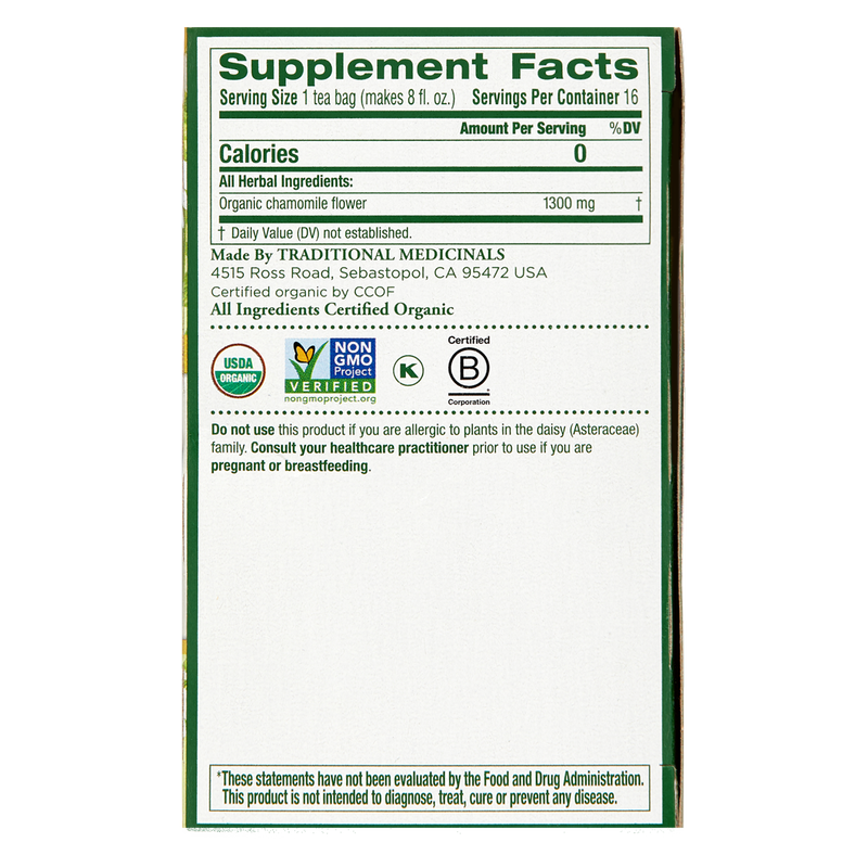 Traditional Medicinals Organic Chamomile Tea 16ct