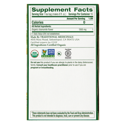 Traditional Medicinals Organic Chamomile Tea 16ct
