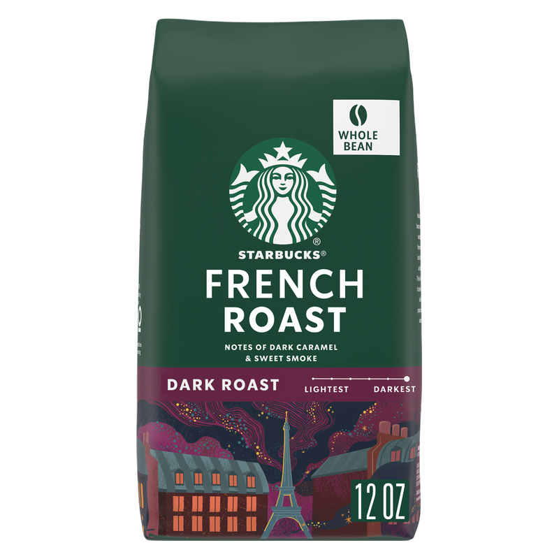 Starbucks Whole Bean Dark Roast 100% Aribaca French Roast Coffee 12oz Bag
