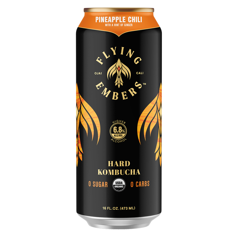 Flying Embers Pineapple Chili Hard Kombucha Single 16oz Can
