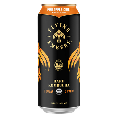 Flying Embers Pineapple Chili Hard Kombucha Single 16oz Can