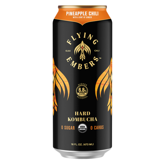 Flying Embers Pineapple Chili Hard Kombucha Single 16oz Can
