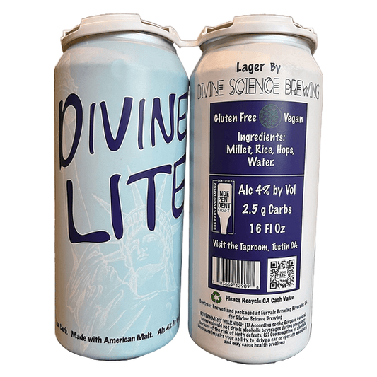 Divine Science Lite Lager 4pk 16oz Can 4% ABV