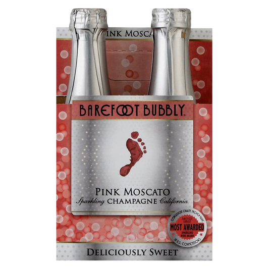 Barefoot Bubbly Pink Moscato 4pk 187ml