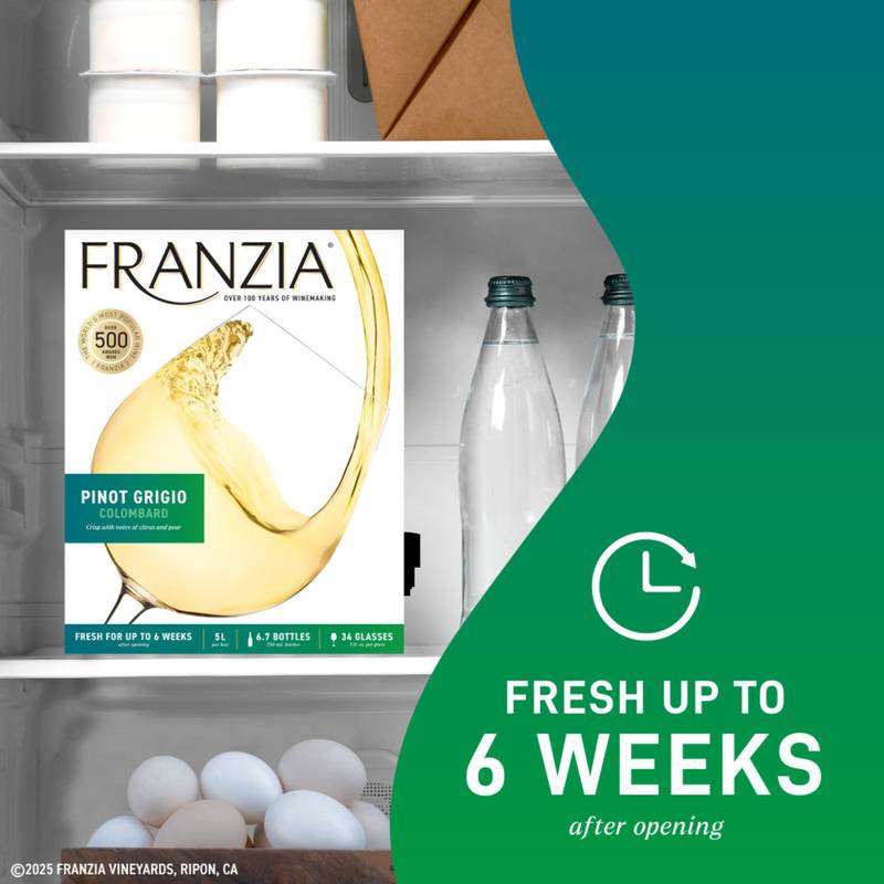 Franzia Pinot Grigio/Colombard Vintner Select White Wine 5L Box