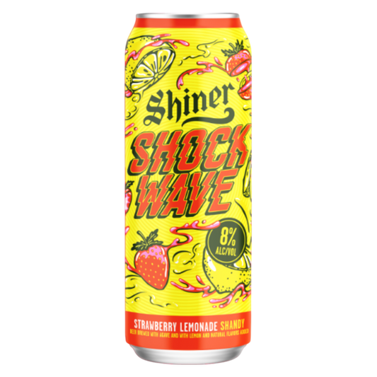 Shiner Shock Wave Strawberry Lemonade 24oz Can 8% ABV