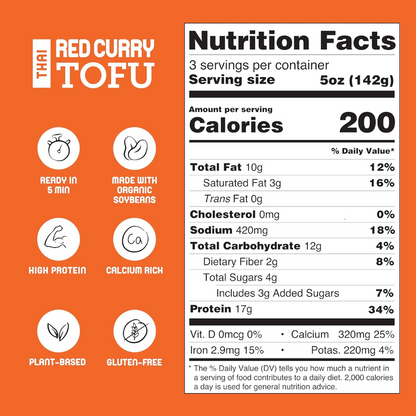 hodo Thai Red Curry Tofu, 16 oz