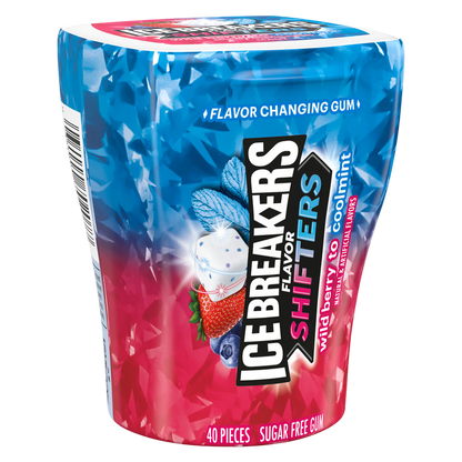 Ice Breakers Flavor Shifters Wild Berry to Coolmint Sugar Free Gum, 3.24 oz