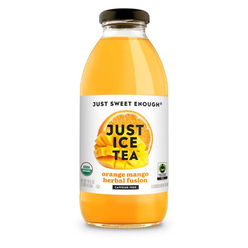 Just Ice Tea Organic Orange Mango Herbal Fusion 12oz Btl