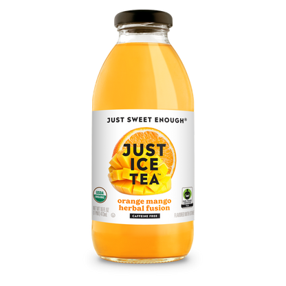 Just Ice Tea Organic Orange Mango Herbal Fusion 12oz Btl