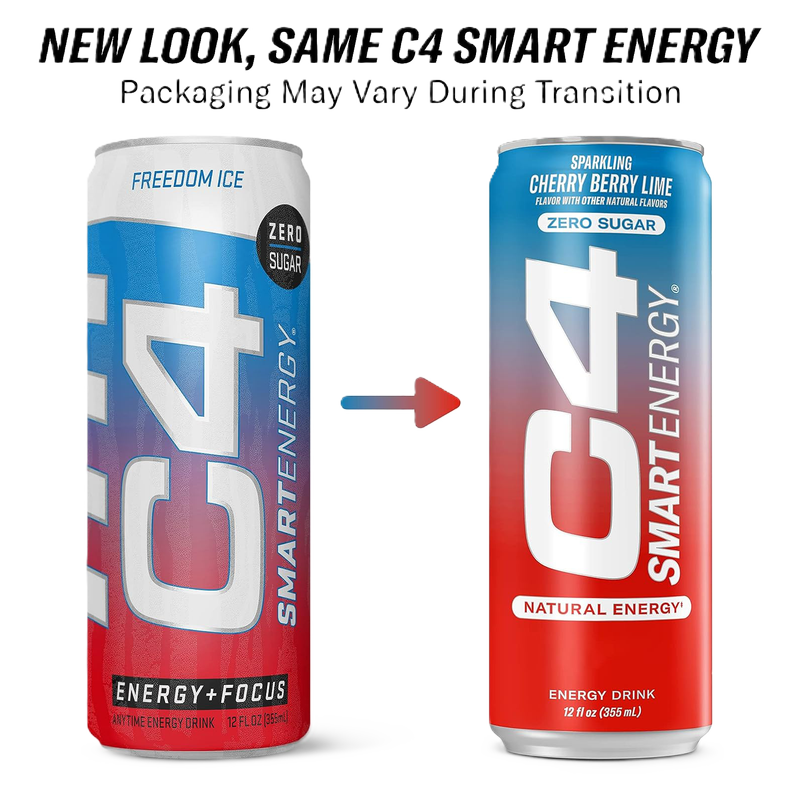 C4 Smart Energy Cherry Berry Lime 12oz Can