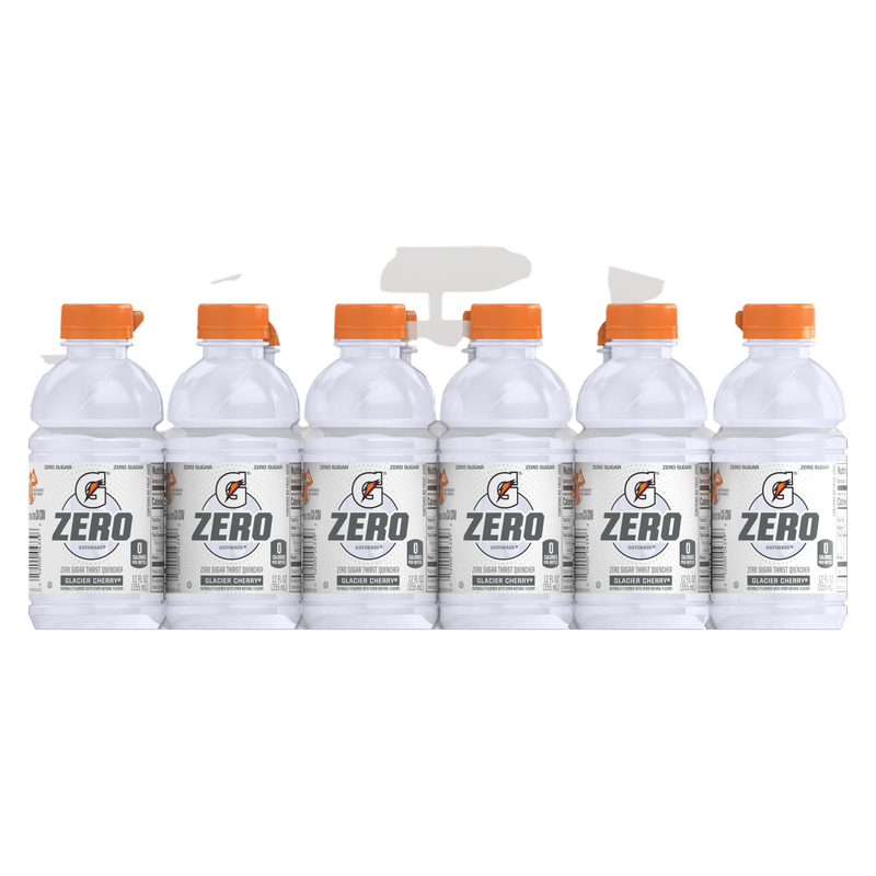 Gatorade Zero Sugar Thirst Quencher Glacier Cherry 12pk 12oz Btl