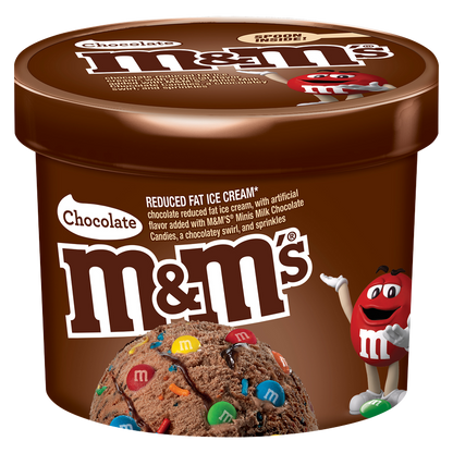 M&M's Chocolate Reduced Fat Ice Cream with Mini M&M's Cup 6oz