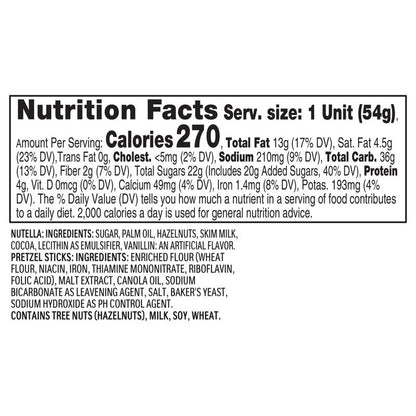 Nutella & GO! Hazelnut and Cocoa Spread with Pretzel Sticks, Snack Cup, 1.9 oz