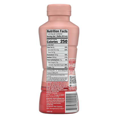 Fairlife 2% Reduced Fat Ultra-filtered Strawberry Milk 14oz Btl