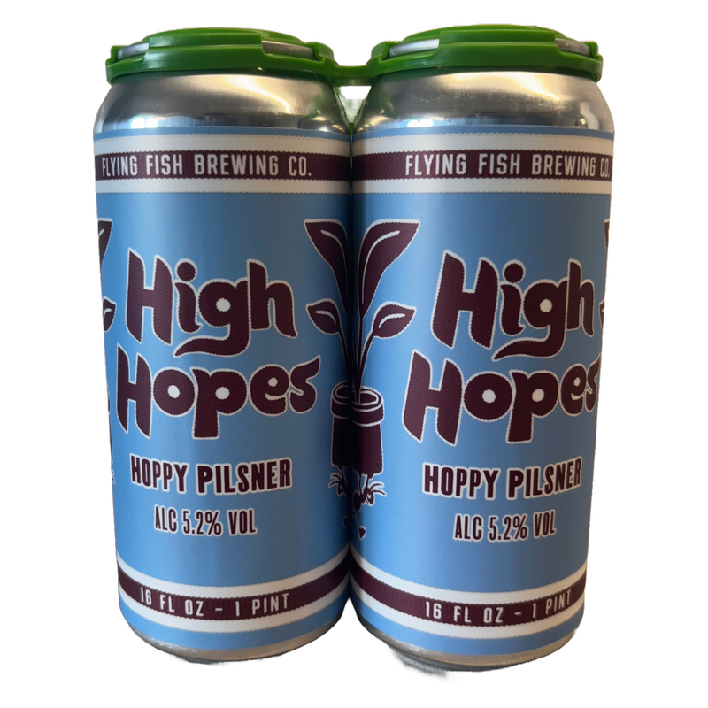 Flying Fish High Hopes Hoppy Pilsner 4pk 16oz Cans 5.2% Abv
