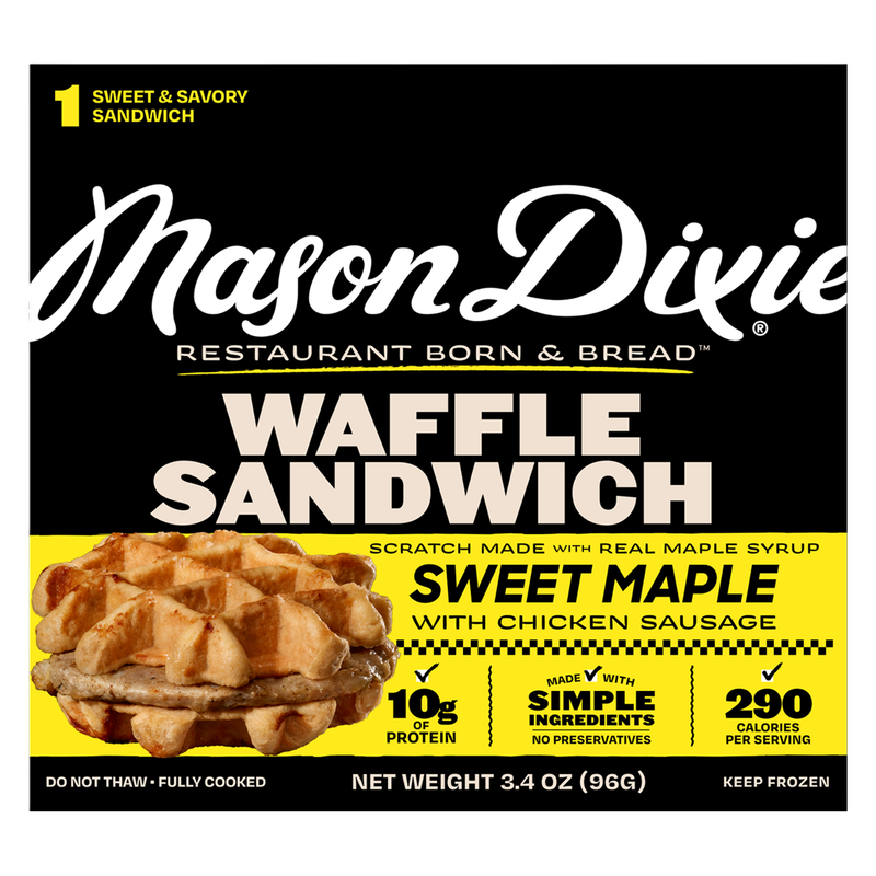 Mason Dixie Foods Single-Serve Maple Waffle Sandwich, 1 ct