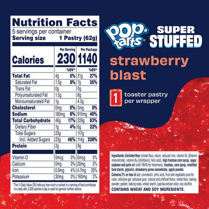Pop-Tart Super Stuffed Frosted Strawberry Blast, 10.9 oz