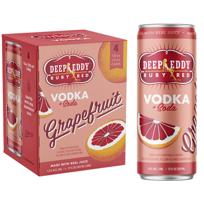 Deep Eddy Ruby Red Grapefruit Vodka & Soda 4pk 12oz 4.5% ABV