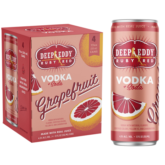 Deep Eddy Ruby Red Grapefruit Vodka & Soda 4pk 12oz 4.5% ABV