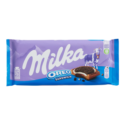 Milka Oreo Sandwich Chocolate Bar, 3.5 oz