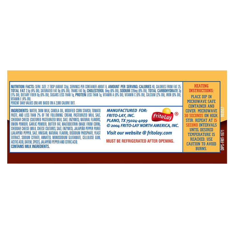 Frito Jalapeno Cheese Dip 9oz