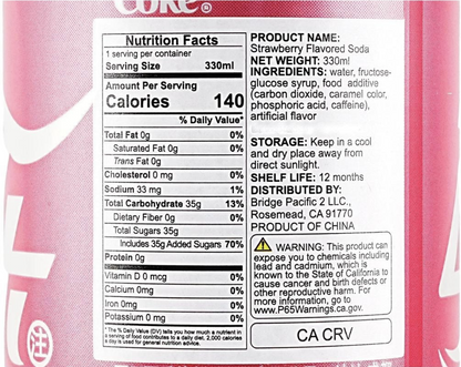 Coke Strawberry, 11.15 fl oz