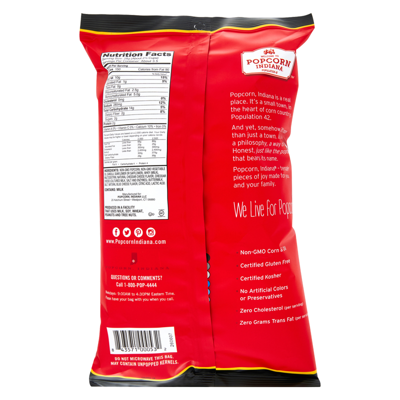 Popcorn Indiana Aged White Cheddar 3.5oz