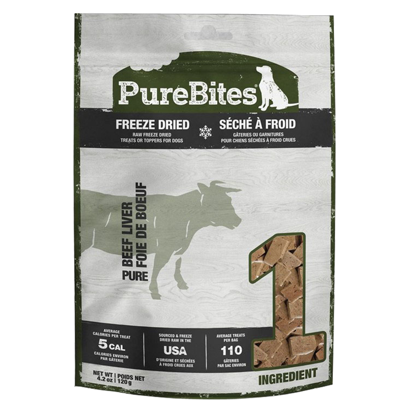 PureBites Beef & Liver Freeze Dried Raw Dog Treats 4.2 oz