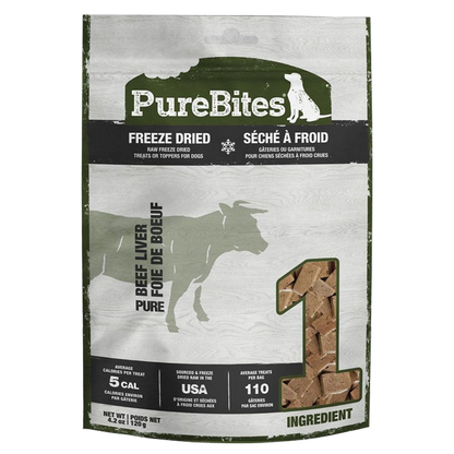 PureBites Beef & Liver Freeze Dried Raw Dog Treats 4.2 oz