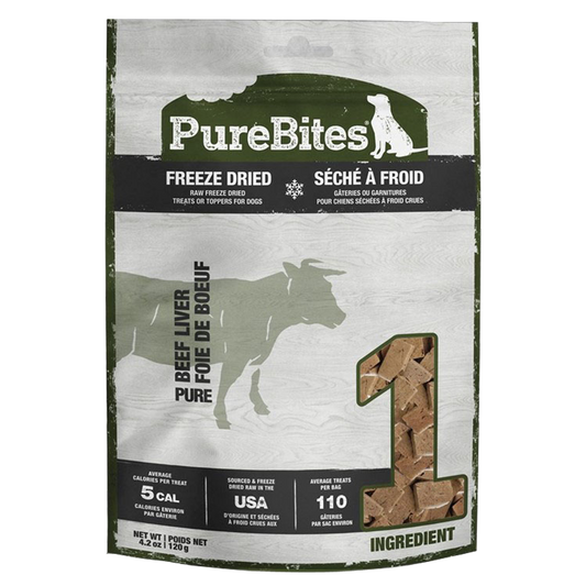 PureBites Beef & Liver Freeze Dried Raw Dog Treats 4.2 oz