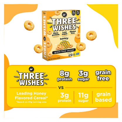 Three Wishes Grain Free Cereal Honey 8.6oz