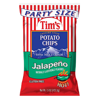 Tim's Cascade Potato Chips Jalapeno 15oz