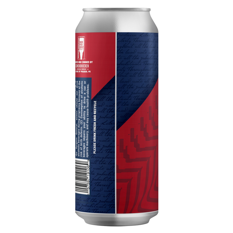 Conshohocken Ring the Bell Pilsner 4pk 16oz Can 5.2% ABV