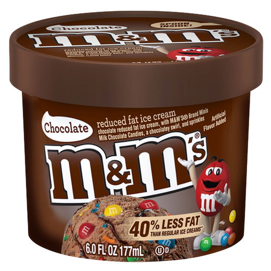 M&M's Chocolate Reduced Fat Ice Cream with Mini M&M's Cup 6oz