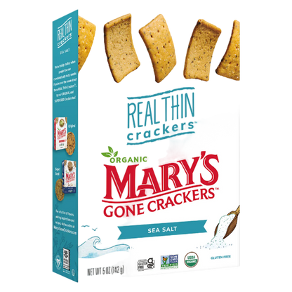 Mary's Gone Crackers Organic & Gluten Free Sea Salt Real Thin Crackers 5oz