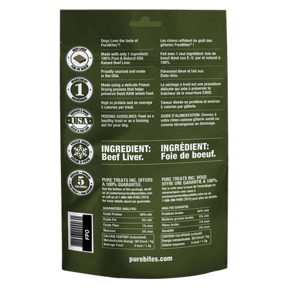 PureBites Beef & Liver Freeze Dried Raw Dog Treats 4.2 oz